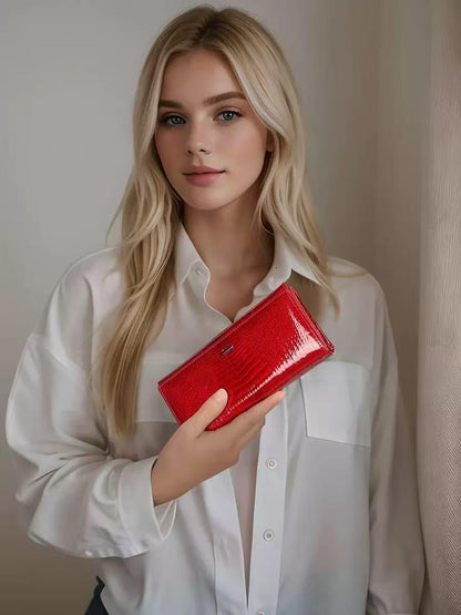 HOTWomen's Long Leather Wallet | Credit Card Holder, Fashion Clutch, Casual Style