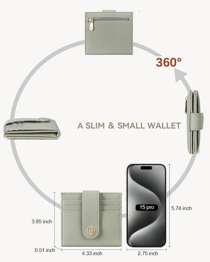 HOTBOSTANTEN Leather Wallets for Women RFID Blocking Slim Card Holder
