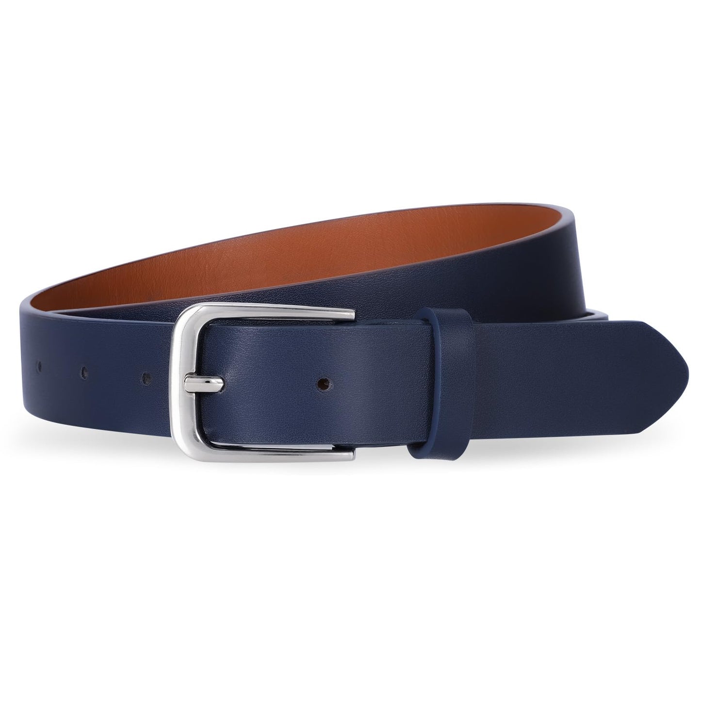 HOTVONMELLI Women's Soft Faux Leather Belt for Jeans Pants Dress Fashion Ladies Waist Belt with Gold/Silvery Buckle