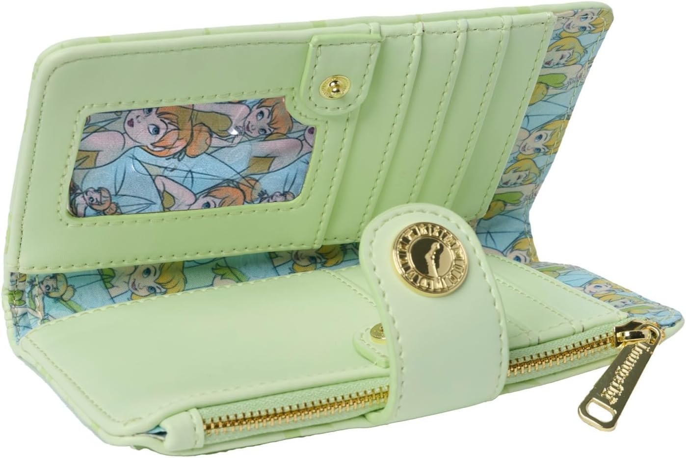 HOTLoungefly Disney Tinker Bell Women Wallet Clutch Green Fairy