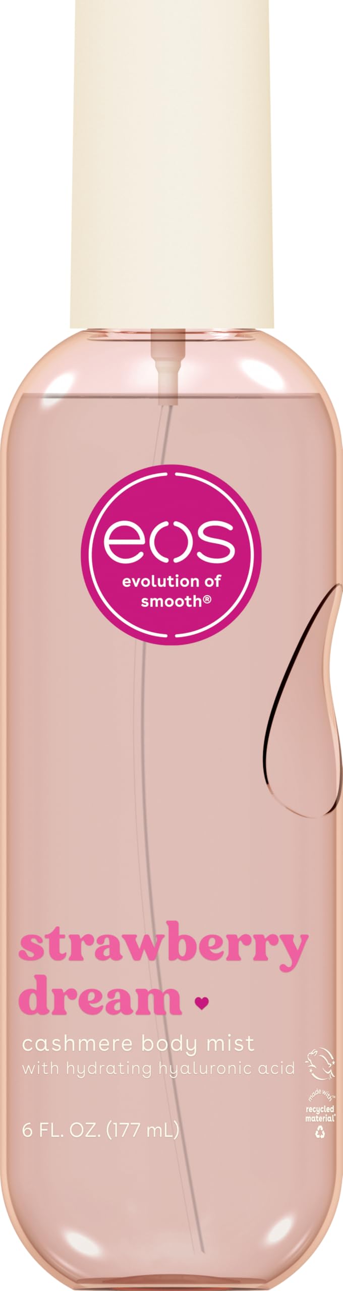 HOTeos Cashmere Body Mist, Vanilla Cashmere, soft musk, cozy caramel, hair mist, body spray for women, moisturizing, hyaluronic acid, body spray, vegan, cruelty-free, 6 fl oz