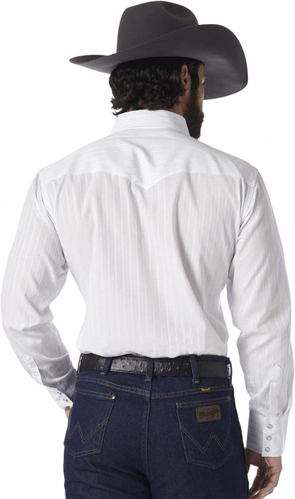 HOTWrangler Men's Sport Western Two Pocket Long Sleeve Snap Shirt