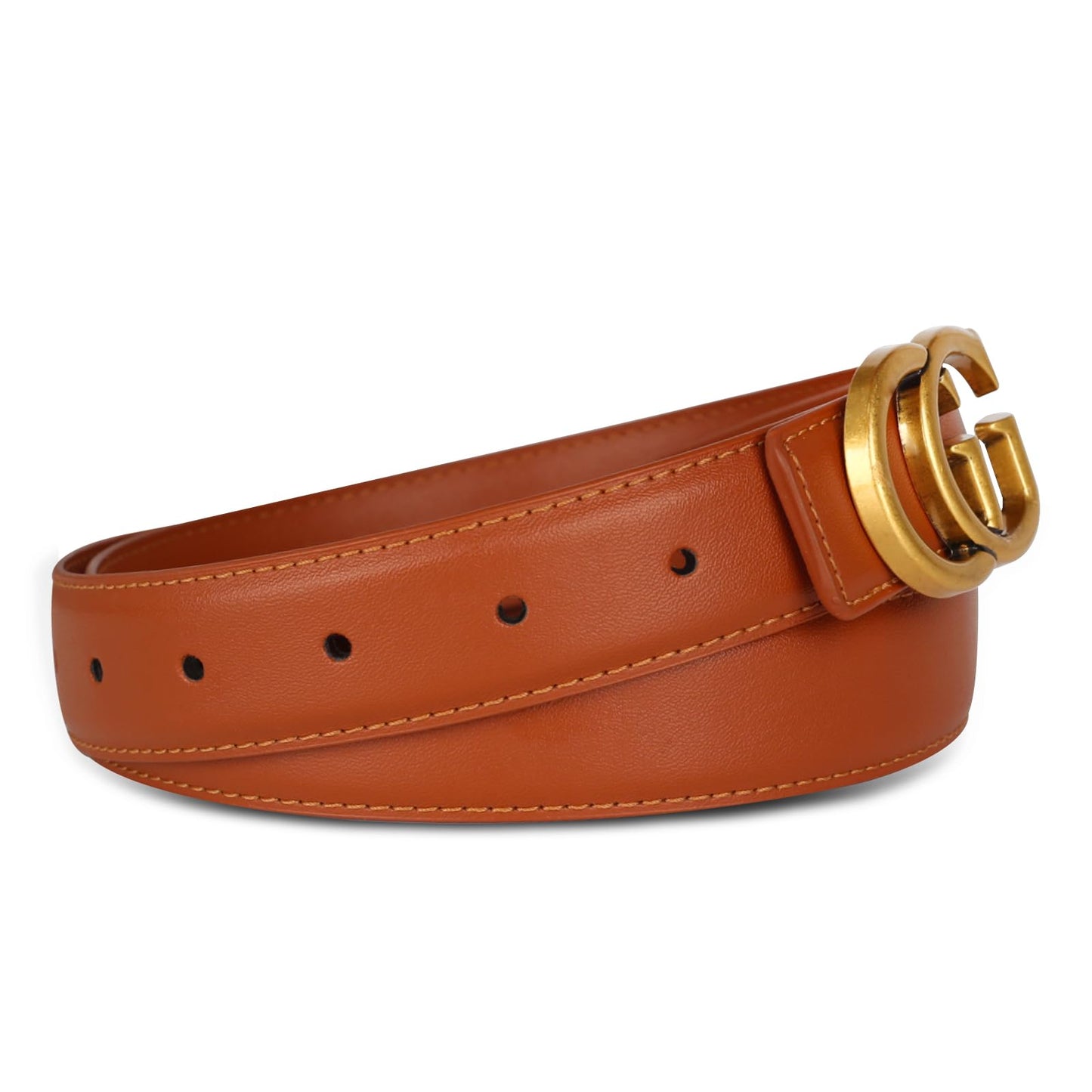 HOTAurolran Women's Leather Belt with Buckle - Ideal for Dresses, Jeans, and Coats