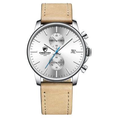 HOTGOLDEN HOUR Mens Watch Fashion Sleek Minimalist Quartz Analog Mesh Stainless Steel Waterproof Chronograph Watches for Men with Auto Date