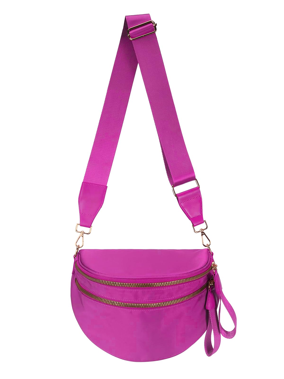 HOTPure Colour Crossbody Bag Bum Bag for Women,Spacious Purse Fanny Packs Belt Bag,Oversized Bum Bag (Colour Bum Bag-Coffee)