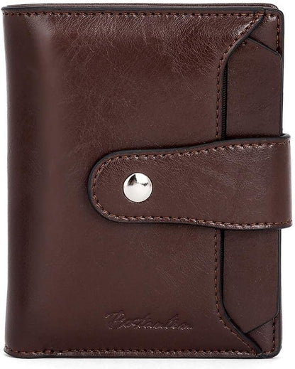 HOTBOSTANTEN Women's Leather Designer Handbags Tote Purses Shoulder Bucket Bags and Leather Wallet RFID Blocking Small Bifold Zipper Pocket Wallet Card Case Bundle