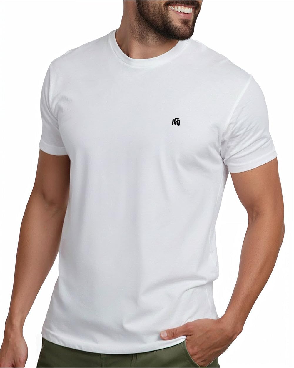HOTMens T Shirts Soft Cotton Crew Neck Athletic Fit Casual Tees S-4XL | Soft cotton blend casual tee shirts with 4-way stretch - tag-free athletic fit for gym, work & casual wear. A go-to gift.