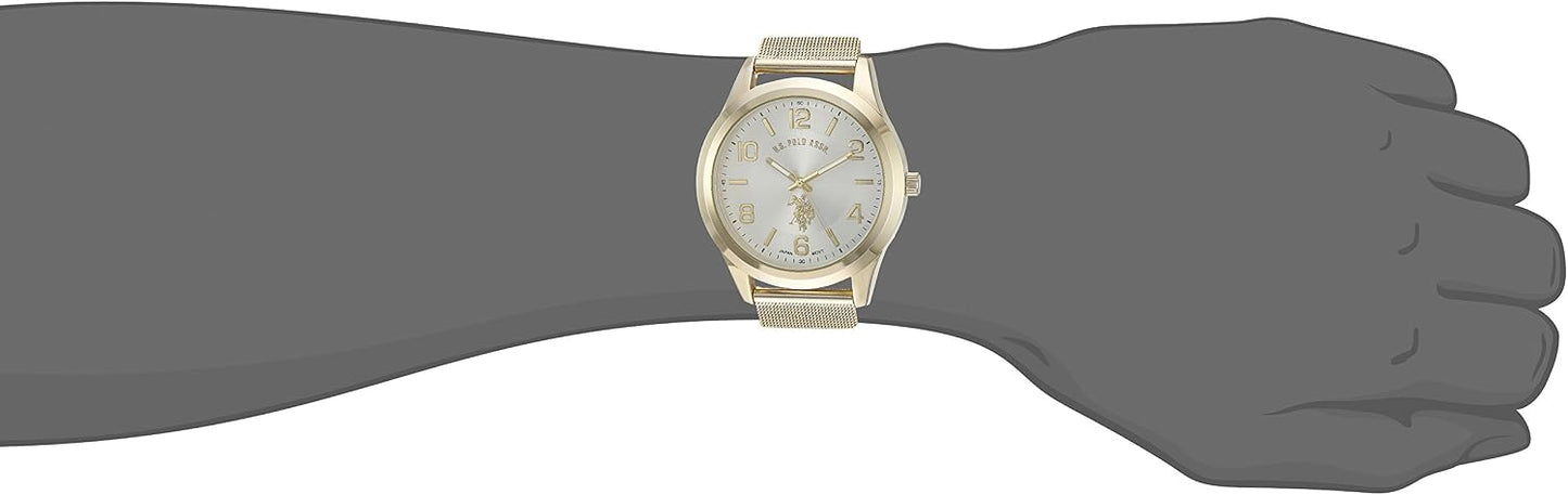 HOTAccutime U.S. Polo Assn. Classic Men's Quartz Metal and Alloy Watch, Color:Gold-Toned (Model: USC80376)