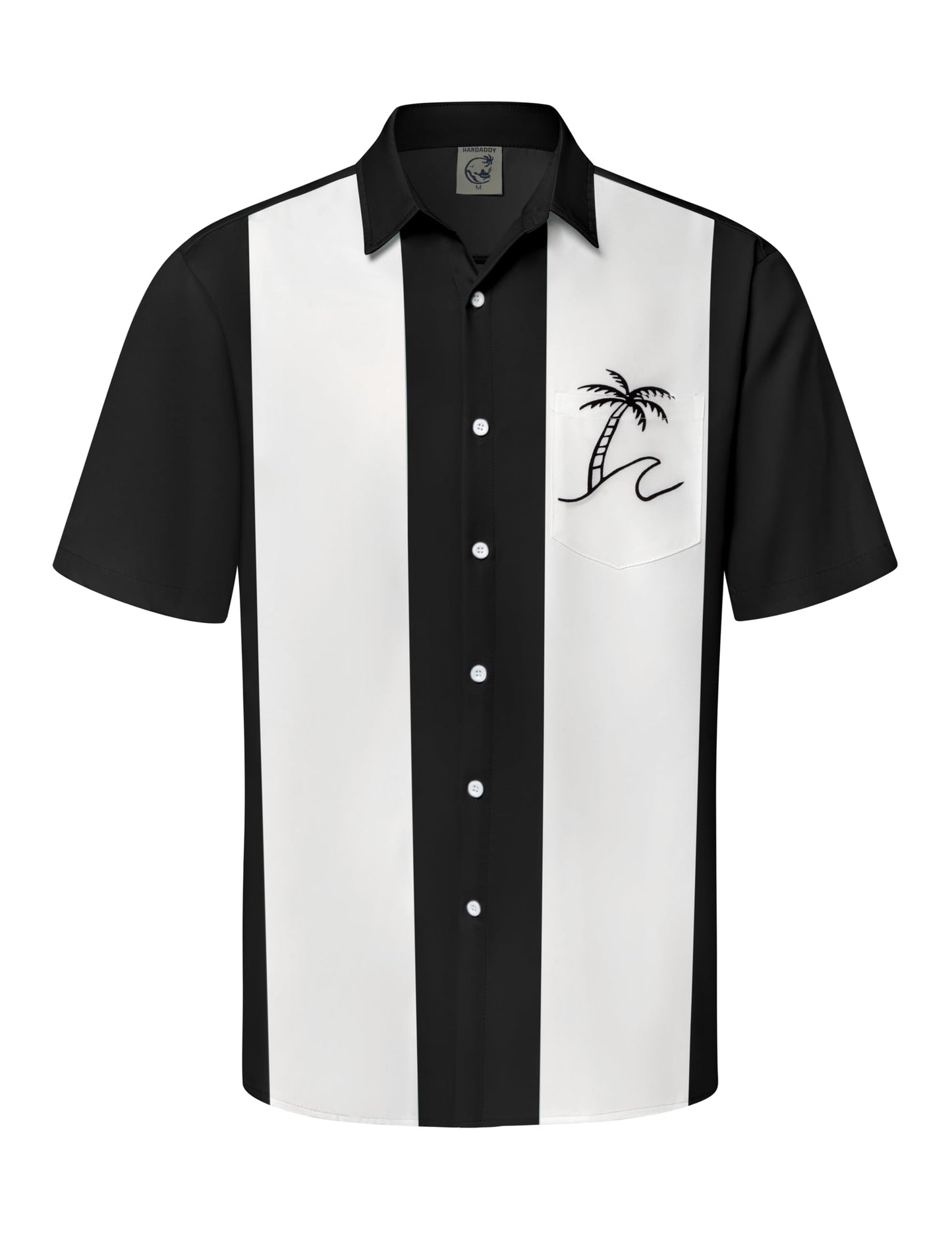 HOTHardaddy Men's Vintage Bowling Shirt Short Sleeve Button Down Hawaiian Summer Beach Printed Casual Shirts