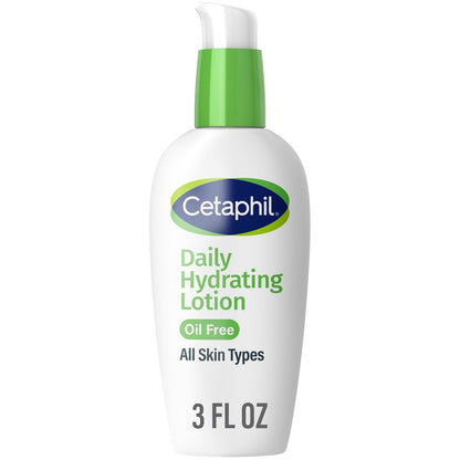 HOTCetaphil Daily Hydrating Lotion for Face, With Hyaluronic Acid, 3 fl oz, Lasting 24 Hour Hydration, for Combination Skin, No Added Fragrance, Non-Comedogenic
