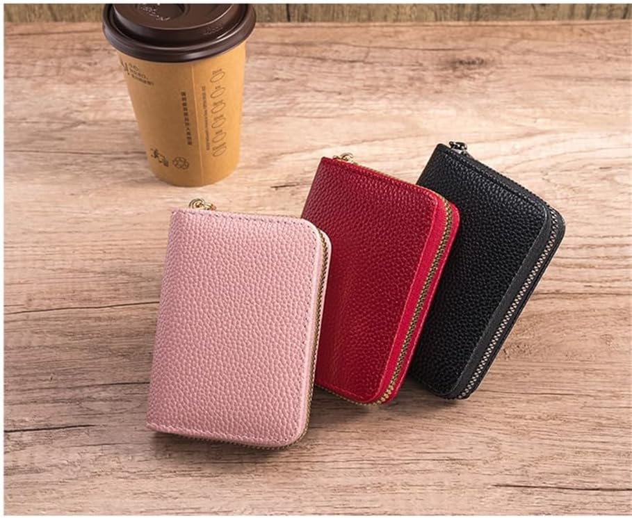 HOTCard Holder Female Degaussing Anti-Theft Brush Certificate Multi-card Holder Male Short Large-capacity Organ Bag Card Holder Handbag. 1pcs (leather-brown)