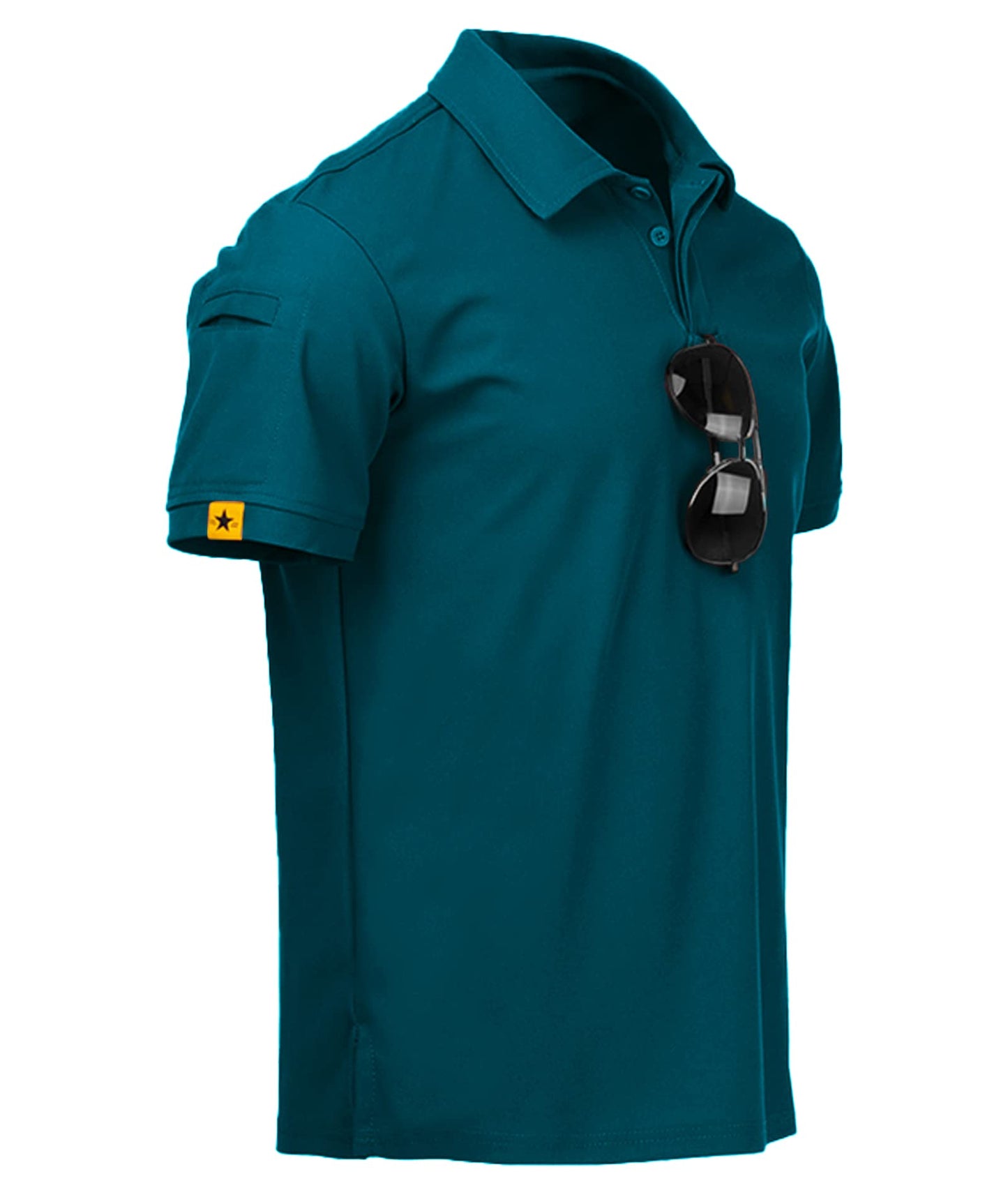 HOTV VALANCH Mens Polo Shirts Short Sleeve Moisture Wicking Golf Polo Athletic Collared Shirt Tennis T-Shirt Tops