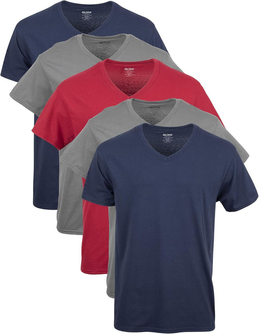 HOTGildan Men's V-Neck T-Shirts, Multipack, Style G1103