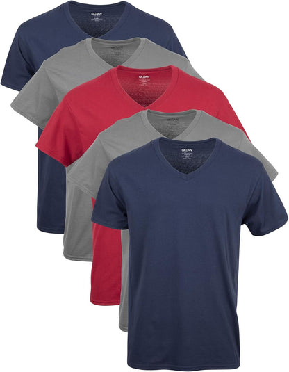 HOTGildan Men's V-Neck T-Shirts, Multipack, Style G1103