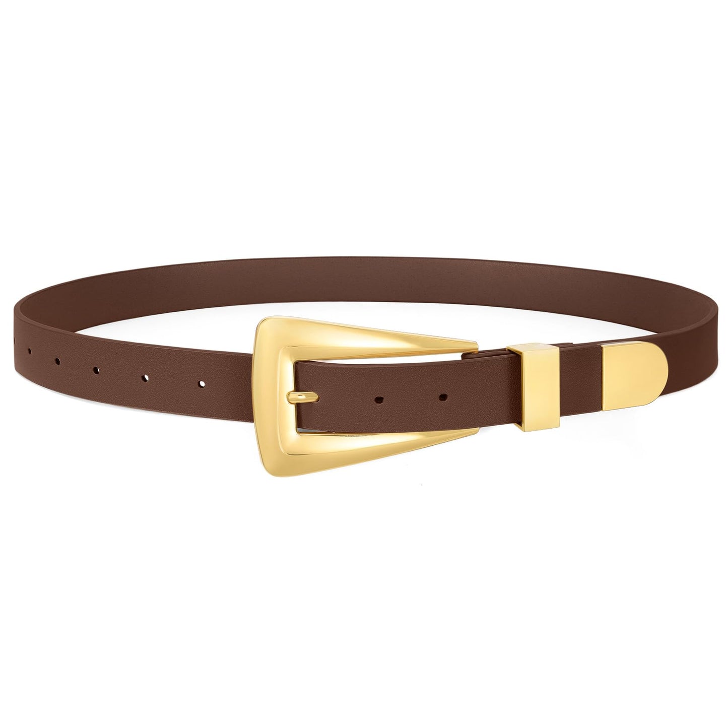HOTWomen's Leather Belts for Jeans Pants Fashion Leather Waist Belt Ladies Dress Belts with Gold/Silver Buckle