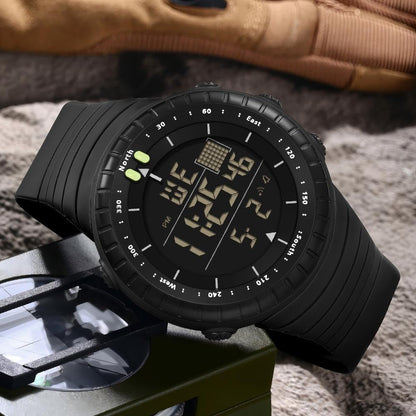 HOTMen's Digital Sports Watch Military Waterproof Tactical Watch with LED Backlight Watches for Men
