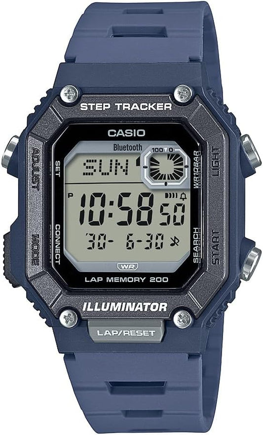 HOTWS-B1000 Series | Men's Digital Watch | (Black) | 100M WR | Step Tracker | LED Illuminator | 100 SEC Chronograph | Daily Alarm | 2-Year Battery