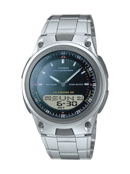HOTCasio AW80 Series | Men’s Analog-Digital Watch | 50M Water Resistance | Multi Alarms | 100 SEC Stopwatch | Countdown Timer | World Map for World Time | LED Light | LC Display | 10 Year Battery
