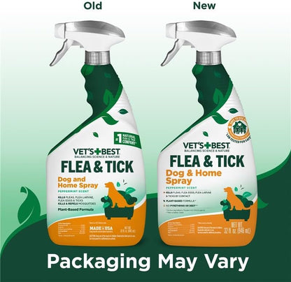 HOTVet’s Best Indoor Flea and Tick Spray – Dog Flea and Tick Treatment for Home, Plant-Based Formula with Natural Oils, Kills Fleas, Eggs & Ticks on Contact, Made in USA, 32 oz | Plant-Based Flea & Tick Spray, Kills Fleas, Eggs & Ticks on Contact, Natural