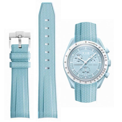 HOTBands for Moonswatch Watch Rubber for Omega x Swatch MoonSwatch 20mm Rolex Seiko Watch Silicone Men with Stainless Steel Replacement Bracelet Original Bracelet Omega x Swatch MoonSwatch Speedmaster