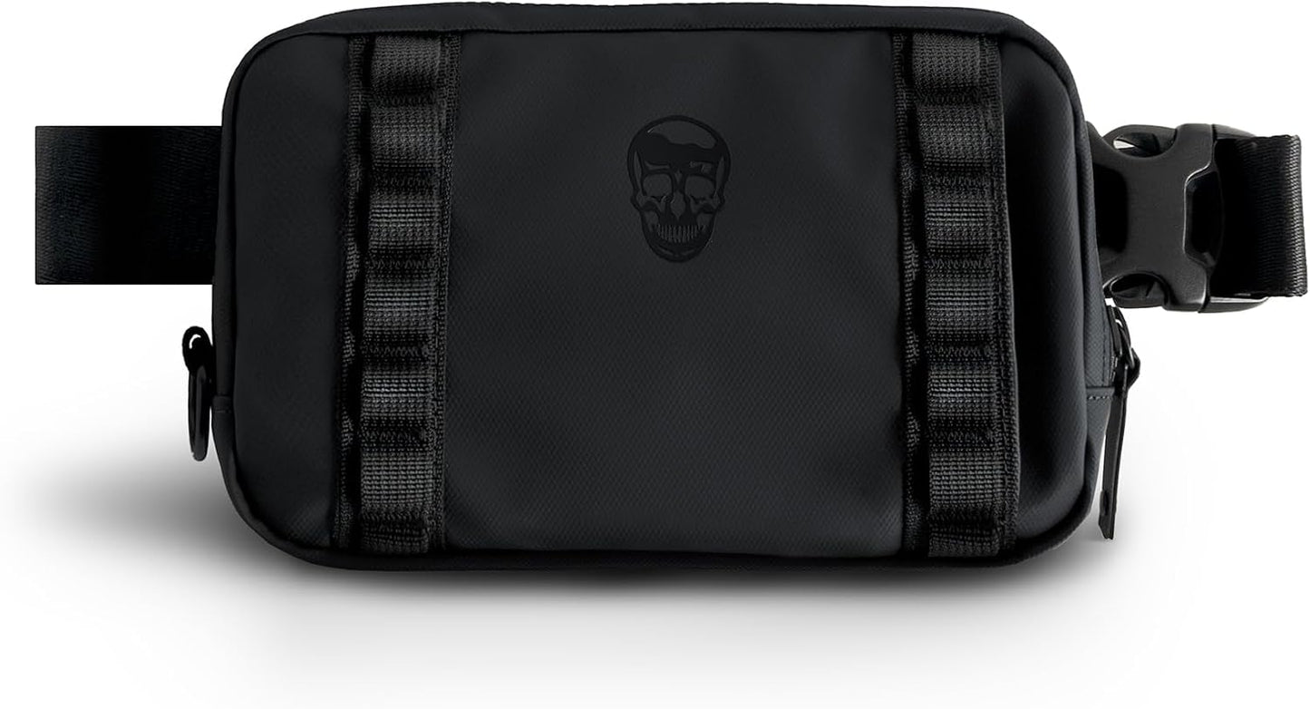 HOTGymreapers Travel Small Crossbody Bags for Men & Women with Hidden Pocket - Waterproof Crosssbody Fanny Pack for Men with Adjustable Shoulder Sling Belt for Traveling, Running & Hiking (Onyx)