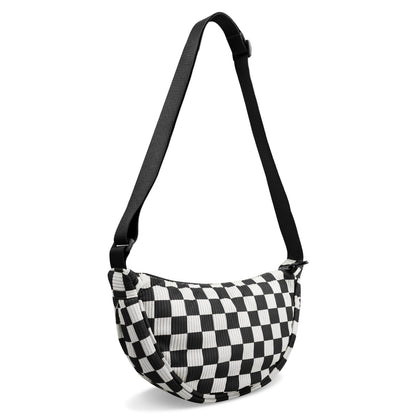 HOTNylon Crescent Crossbody Bag for Women Purses Trendy Men,Small Travel Sling Bag Hobo