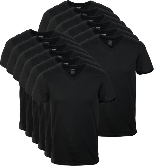 HOTGildan Men's V-Neck T-Shirts, Multipack, Style G1103