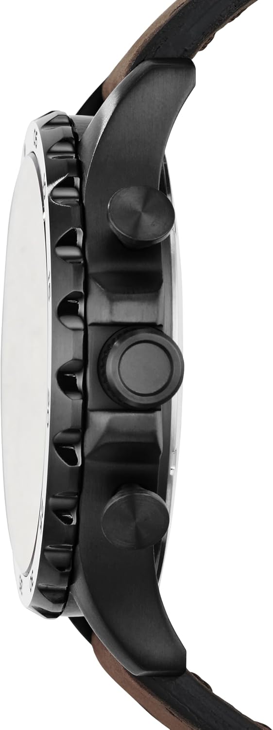 HOTFossil Men's Nate Quartz Watch, Oversized Stainless Steel Chronograph Watch for Men