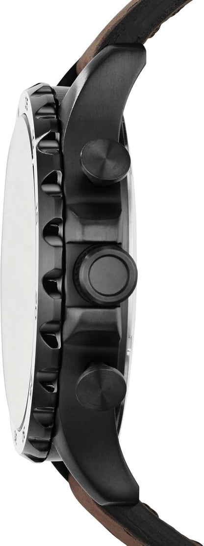 HOTFossil Men's Nate Quartz Watch, Oversized Stainless Steel Chronograph Watch for Men