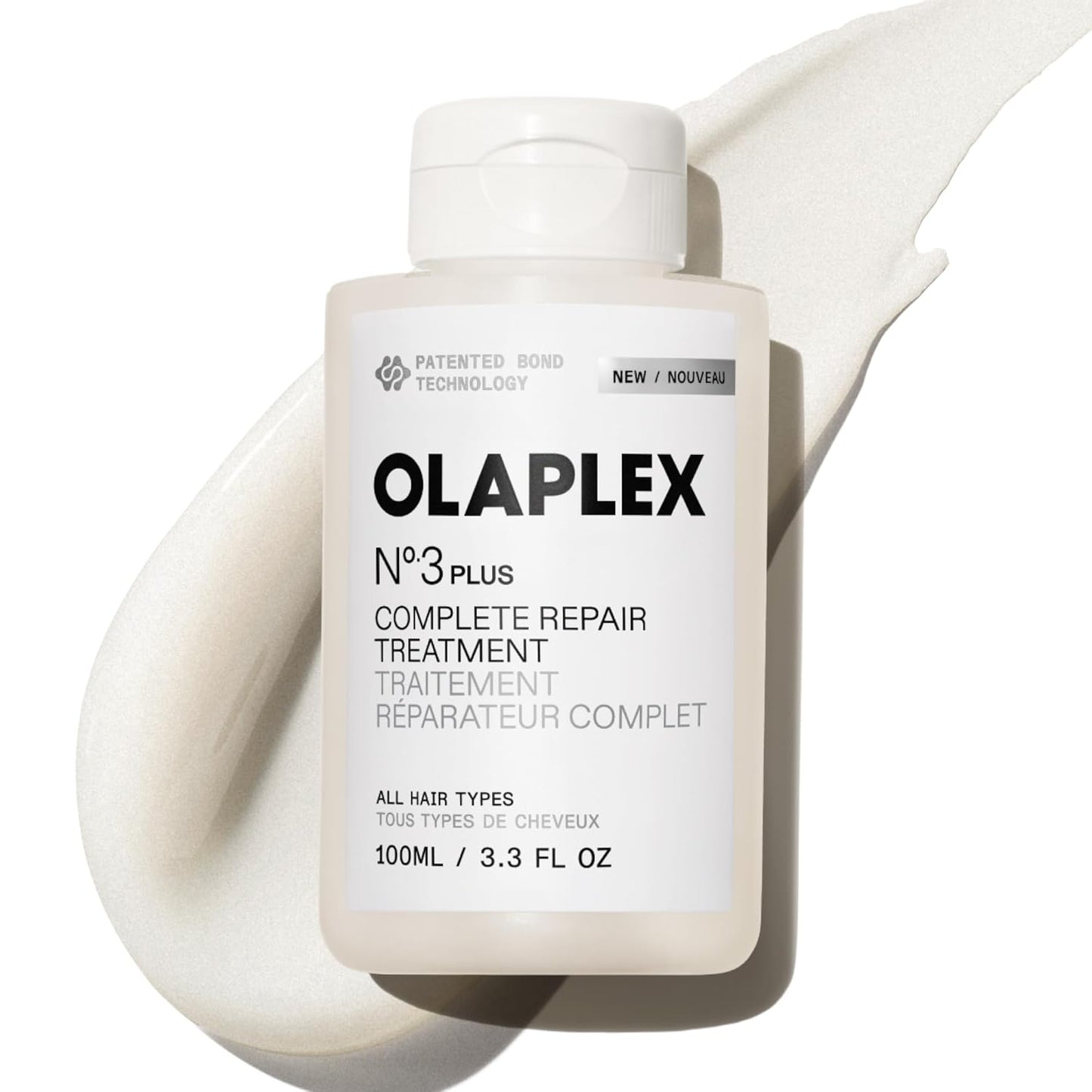 HOTOlaplex N°.3PLUS Complete Repair Treatment: 3-minute Pre-shampoo Treatment to Immediately Repair Hair Damage for Softer, Stronger Hair | For Coily, Curly, Straight, and Wavy