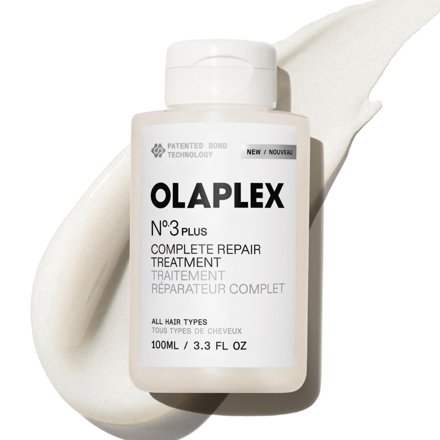 HOTOlaplex N°.3PLUS Complete Repair Treatment: 3-minute Pre-shampoo Treatment to Immediately Repair Hair Damage for Softer, Stronger Hair | For Coily, Curly, Straight, and Wavy