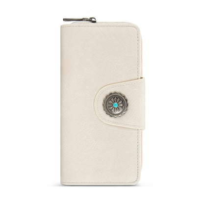 HOTMontana West Women's Wallets Western Sunflower Wallet Women Large Capacity Credit Card Wallet Ladies Female Bifold Clutch Wallets with ID Window and Coin Purse