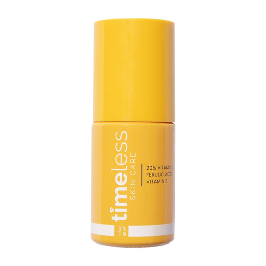 HOTTimeless Skin Care Vitamin C Serum with Vitamin E & Ferulic Acid - Brightening Serum - for Oily & Dry Skin - Fragrance-Free - 1 oz