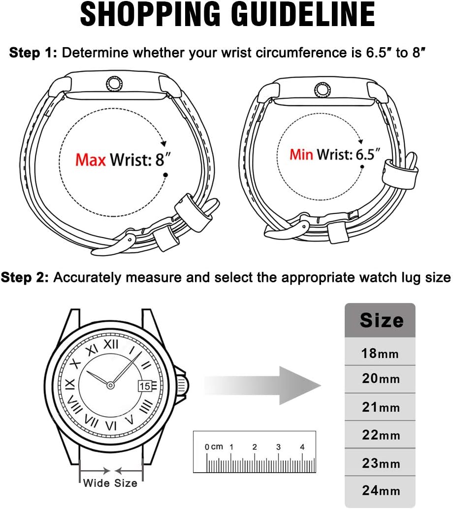 HOTRitche Christmas Gift Quick Release Leather Watch Bands Genuine Watch Straps for Men Women Top Grain Leather Watch Strap, White Elephant Gifts, Stocking Stuffers for Men, Father's Day gifts