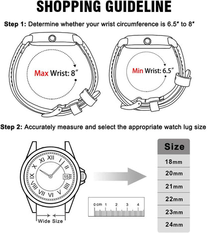 HOTRitche Christmas Gift Quick Release Leather Watch Bands Genuine Watch Straps for Men Women Top Grain Leather Watch Strap, White Elephant Gifts, Stocking Stuffers for Men, Father's Day gifts