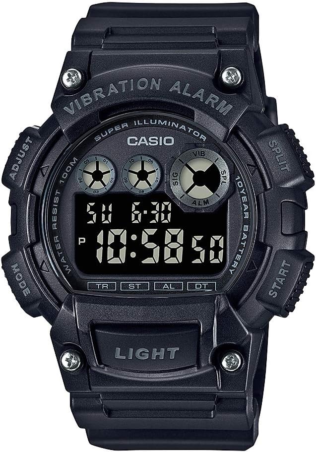 HOTCasio W735H Series | Men’s Digital Watch | 1/100 SEC Stopwatch | Countdown Timer | Super Illuminator LED Light | 100 M Water Resistance | Daily Alarm | Auto Calendar | Dual Time | 10 Yr Battery