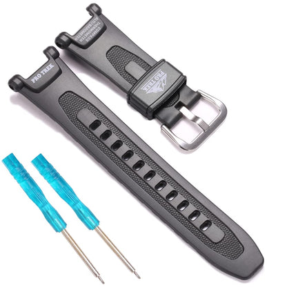 HOTRCNZWQB Rubber Replacement band Compatible with Casio PRG-240 PRG-40 Pathfinder Series Silicone Strap Waterproof Sport Wrist Band