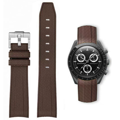 HOTBands for Moonswatch Watch Rubber for Omega x Swatch MoonSwatch 20mm Rolex Seiko Watch Silicone Men with Stainless Steel Replacement Bracelet Original Bracelet Omega x Swatch MoonSwatch Speedmaster