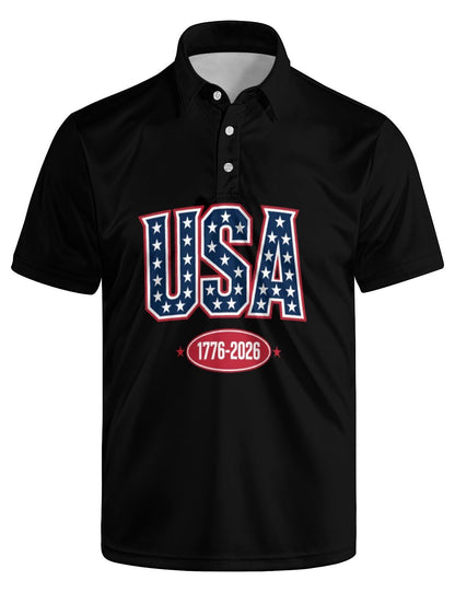 HOTGolf Polos for Men Funny Moisture Wicking Golf Shirts Performance Quick-Dry Polo Shirts Short Sleeve