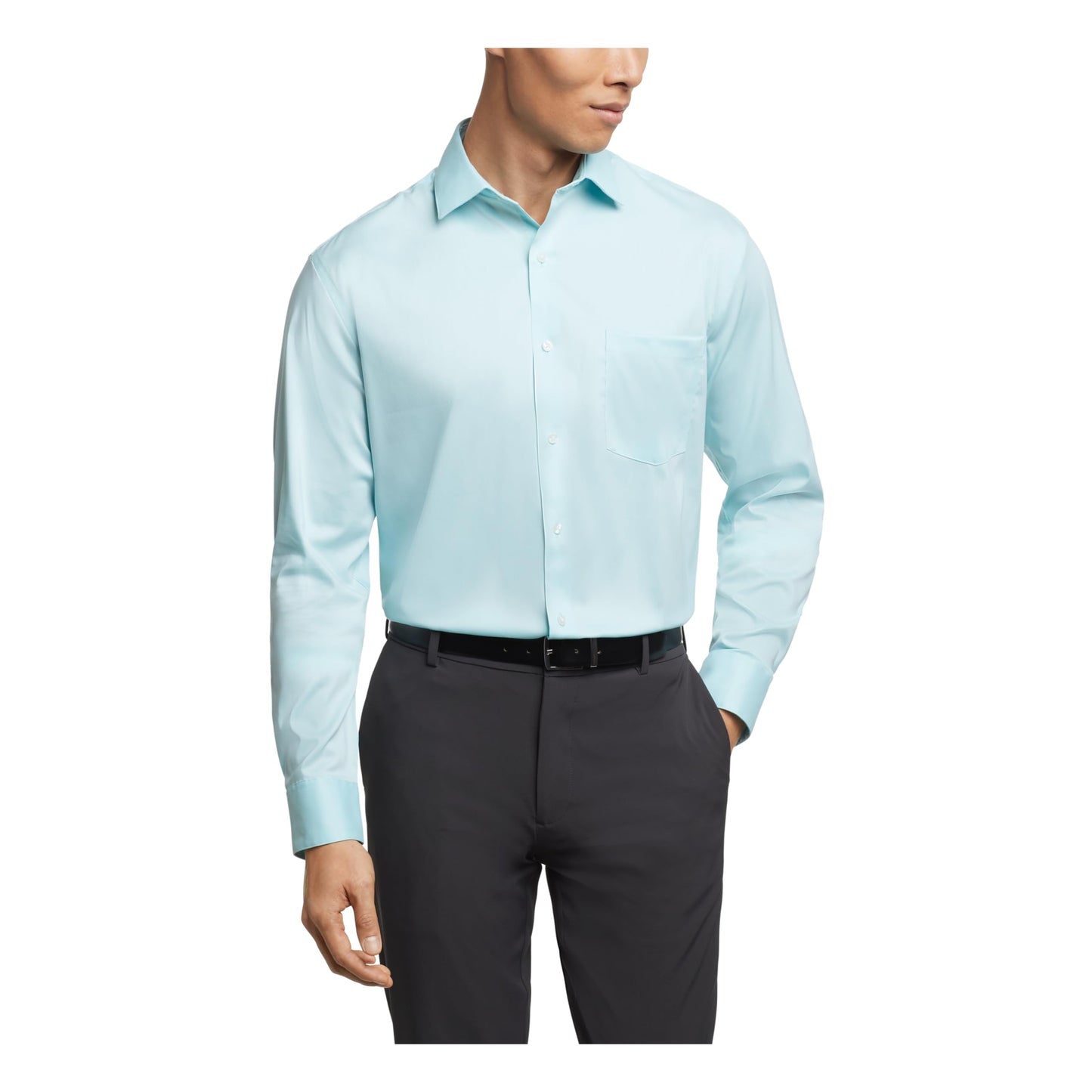 HOTVan Heusen Men's Dress Shirt Regular Fit Ultra Wrinkle Free Flex Collar Stretch Solid