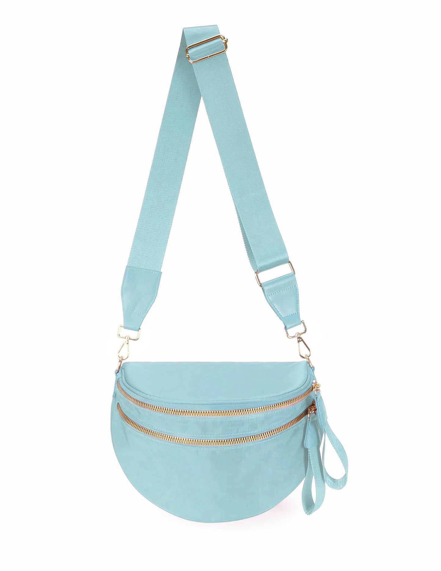 HOTFEIBOON Spacious Nylon Crossbody Bag Bum Bag Handbags Wallets Purses Trendy Shoulder Bag for Women