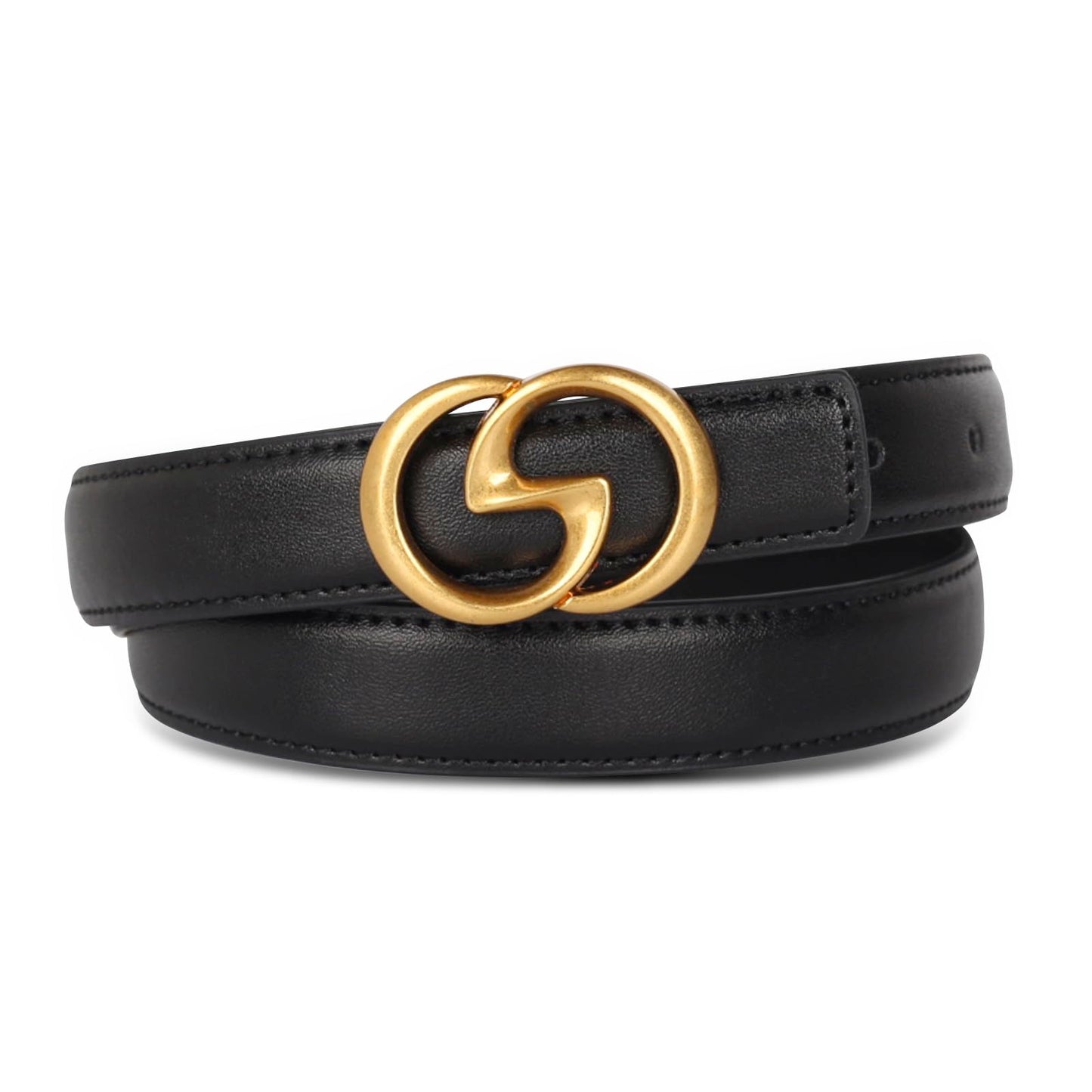 HOTAurolran Women's Leather Belt with Buckle - Ideal for Dresses, Jeans, and Coats