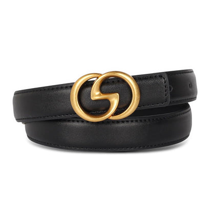 HOTAurolran Women's Leather Belt with Buckle - Ideal for Dresses, Jeans, and Coats