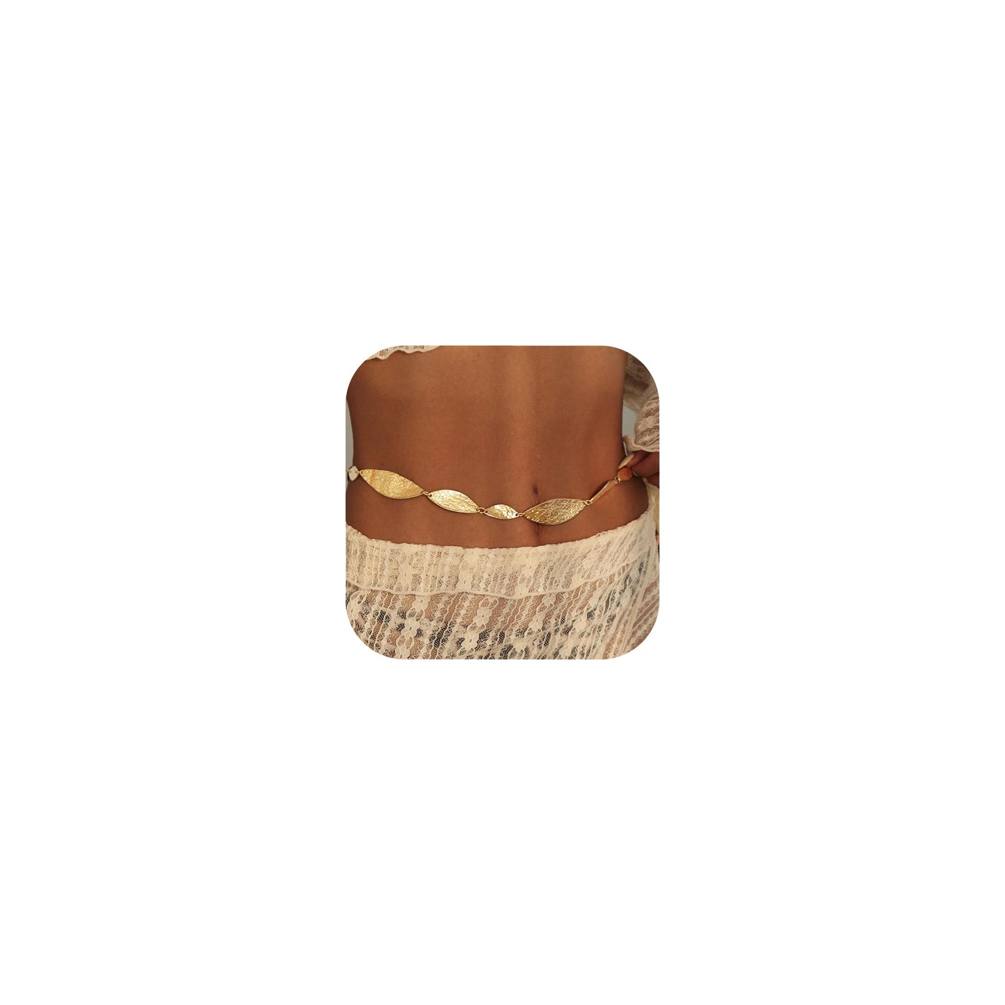 HOTRINHOO Metal Waist Chain Belt for Women Cowgirl Chain Concho Belts for Dresses Jeans Country Concert Outfit