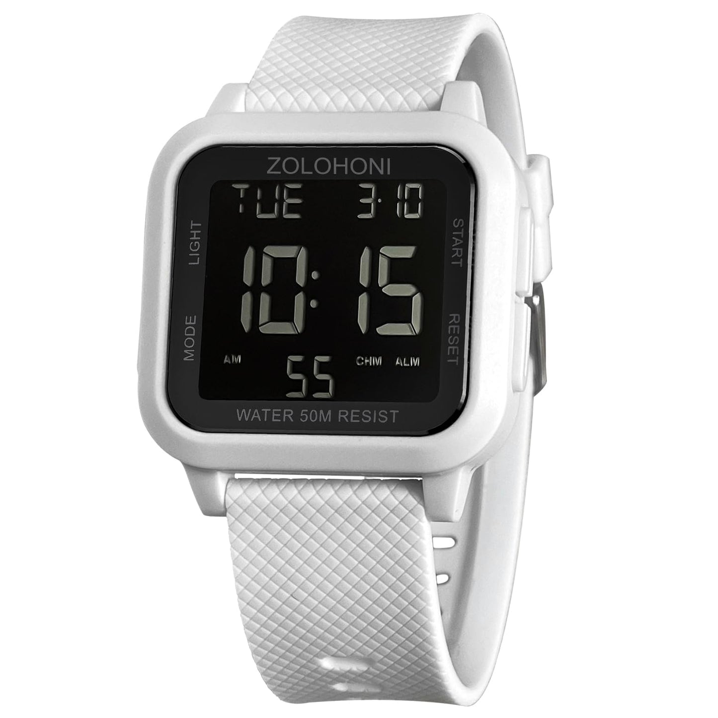 HOTMens Digital Watches for Men Waterproof Large Square Wrist Watch | Big face wristwatch for women, Simple work watches for men,Reloj para hombre,Chronograph,Alarm,Stopwatch,Dual Time,Date,Light