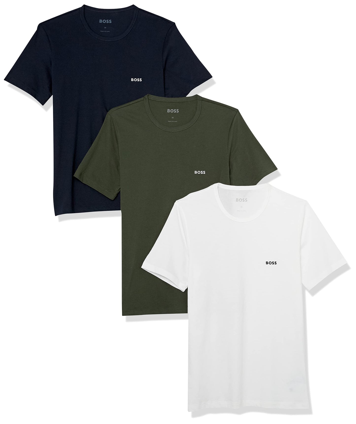 HOTBOSS Men's Logo Embroidered Cotton Tee 3 Pack