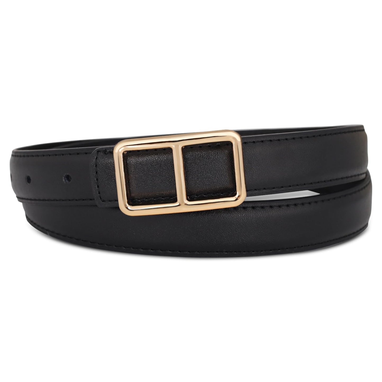 HOTRelang Women's Belts with Gold Buckle, Fashion Waist Band, Elegant Ladies' Belt, Gift for Women