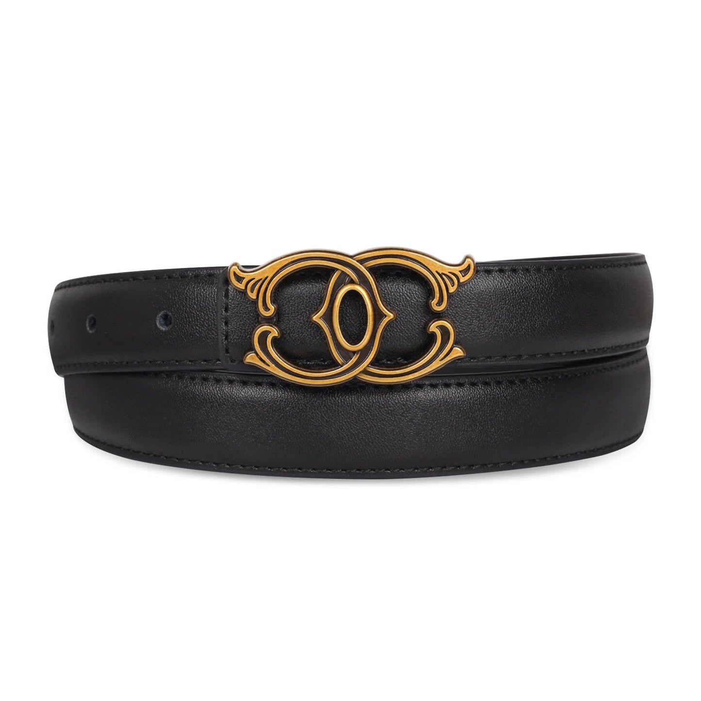 HOTAurolran Women's Leather Belt with Buckle - Ideal for Dresses, Jeans, and Coats