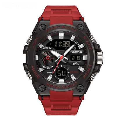 HOTAIMES Mens Watches Sports Outdoor Waterproof Military Watch for Men Tactical Watch Analog Digital Date Alarm Stopwatch Multi-Function Tactics Big Face Wristwatch for Men