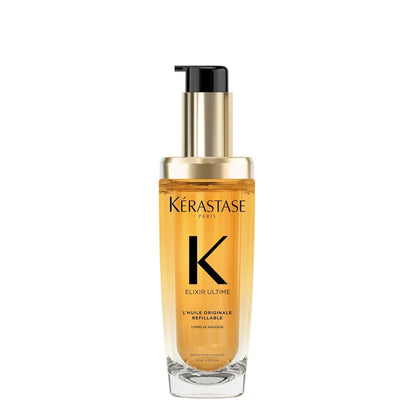 HOTKerastase Elixir Ultime Refillable Hair Oil - Hydrates & Smoothes Frizz, Adds Shine, With Wild Camellia, Sandalwood and Freesia Fragrance, Nourishes & Strengthens Hair